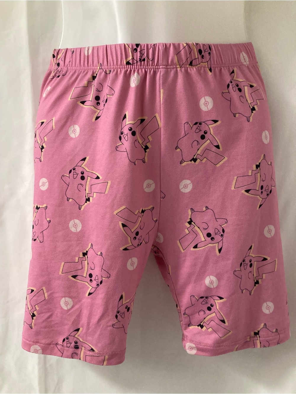 Pokémon Pikachu Pink Biker Shorts Women XS Stretch Nintendo